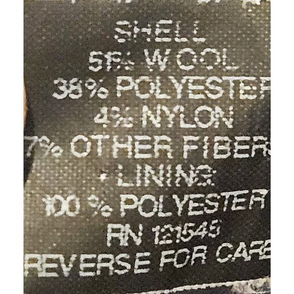 London Fog Classic Wool Blend Black Winter Women's Coat Button Front Jacket XL - Picture 4 of 4